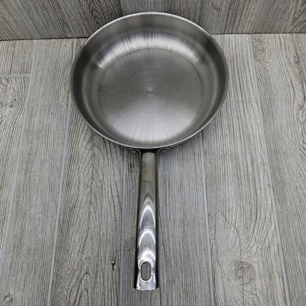 Revere Ware 10in Polished Ellipse Copper Disk Sauté Skillet Frying Pan SM 03k - Picture 4 of 10
